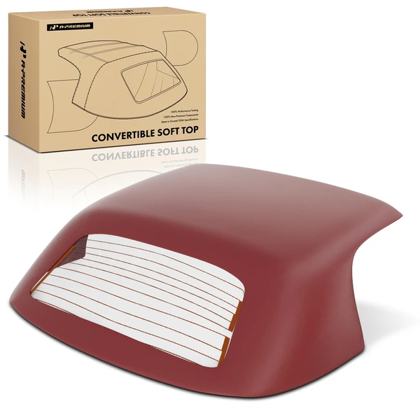 Bordeaux Convertible Soft Top with Glass Rear Window for 2006-2015 Mazda MX-5 Miata
