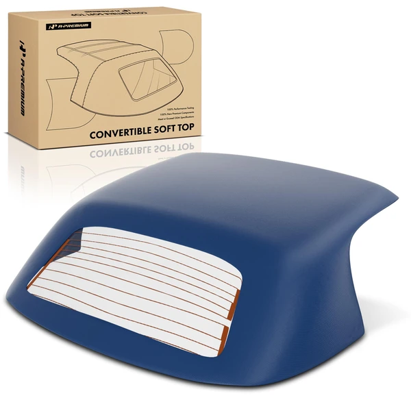 Blue Convertible Soft Top with Glass Rear Window for 2006-2015 Mazda MX-5 Miata