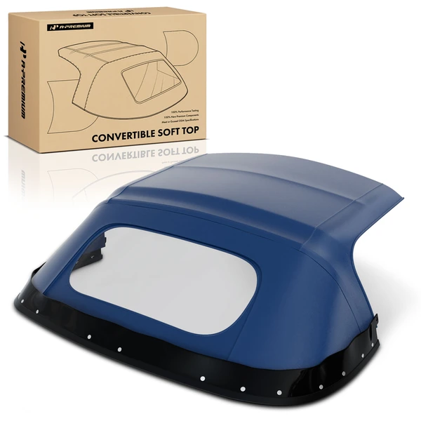 Blue Convertible Soft Top with Plastic Rear Window & Rain Rail for 1990-1997 1999-2005 Mazda Miata