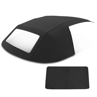 Convertible Soft Top with Plastic Window Black