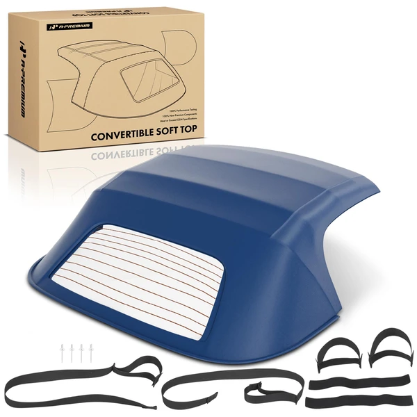 Blue Convertible Soft Top with Glass Window for Honda S2000 2000-2009 2.0L 2.2L
