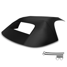 Black Convertible Soft Top with Glass Window for 2002-2009 Honda S2000