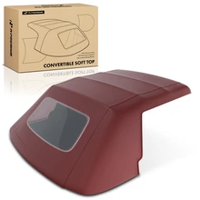 Bordeaux Convertible Soft Top with Plastic Window for Ford Mustang 83-93 2-Door