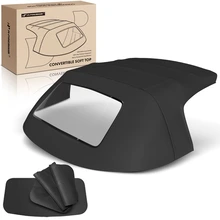 Convertible Soft Top with Plastic Rear Window for Mazda Miata 1990-2005 Black