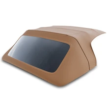 Tan Convertible Soft Top with Plastic Window