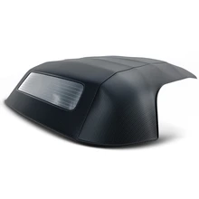 Black Convertible Soft Top with Plastic Window for 1997-2002 Porsche Boxster