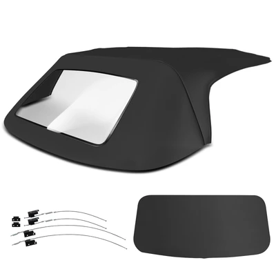 Twill Convertible Soft Top with Plastic Rear Window