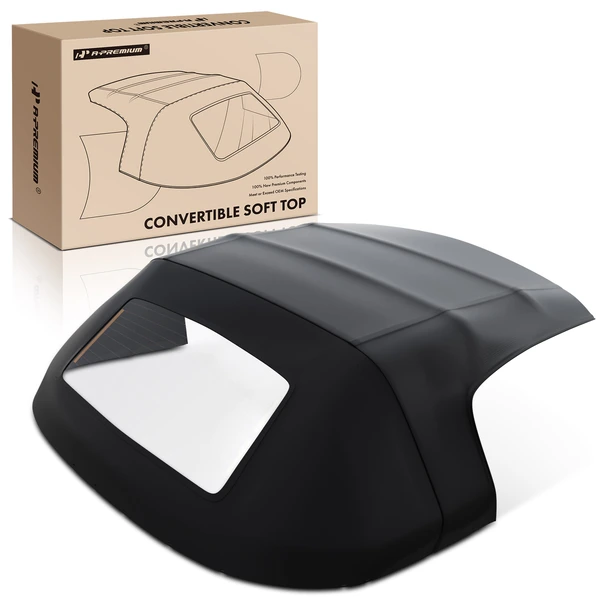 Black Convertible Soft Top with Defroster Glass Window for 2006-2014 Mazda MX-5