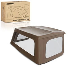 Brown Convertible Soft Top with Plastic Window for 1998-2002 Isuzu Rodeo