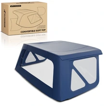 Blue Convertible Soft Top with Plastic Window for 1996-2002 Kia Sportage