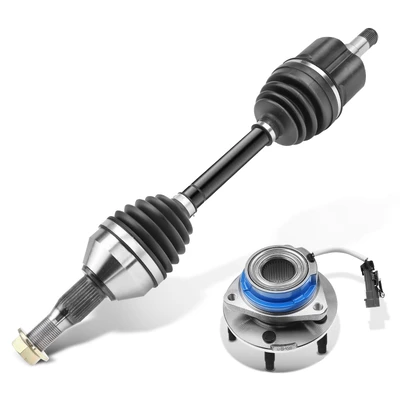 Front Passenger CV Axle Shaft + Hub Bearing