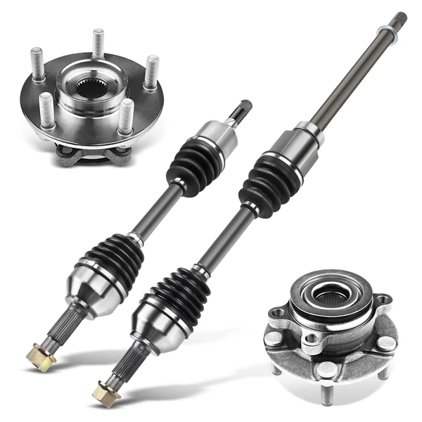 4-Pc Axle and Wheel Hub Assembly Kit Front Driver & Passenger A-Premium APCVA2235