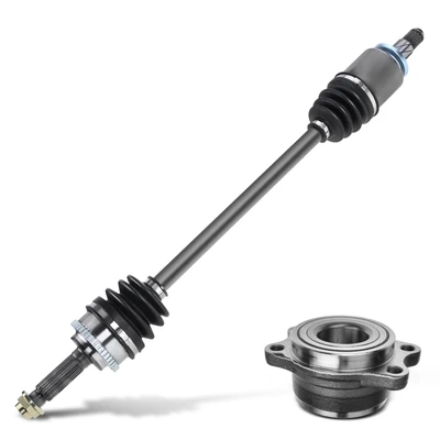Rear Passenger CV Axle Shaft + Hub Bearing