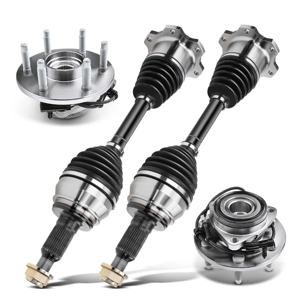 1999-2006 Chevrolet Silverado 1500 4-Pc Axle and Wheel Hub Assembly Kit Front Driver & Passenger A-Premium APCVA2444