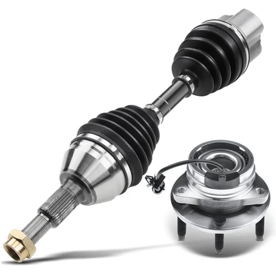 Front Driver or Passenger CV Axle Shaft + Hub Bearing