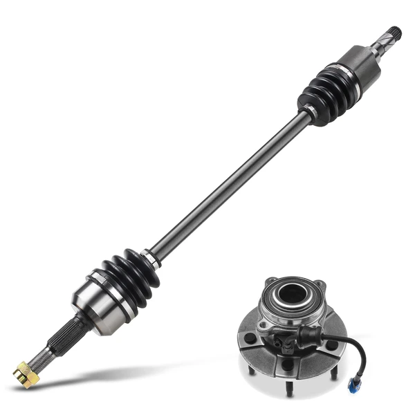 2-Pc Axle and Wheel Hub Assembly Kit Rear Driver Side A-Premium APCVA2453