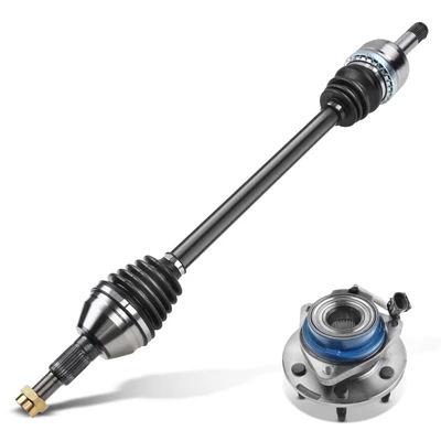 Rear Passenger CV Axle Shaft + Hub Bearing