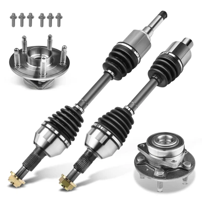 Front CV Axle Shaft + Hub Bearing