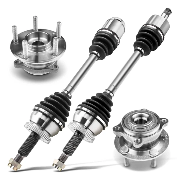 4-Pc Axle and Wheel Hub Assembly Kit Front Driver & Passenger A-Premium APCVA2463