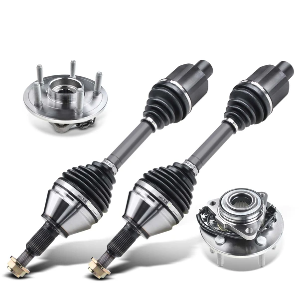 4 Pcs Front CV Axle Shaft & Wheel Hub Bearing for Ram 1500 12-20 1500 Classic