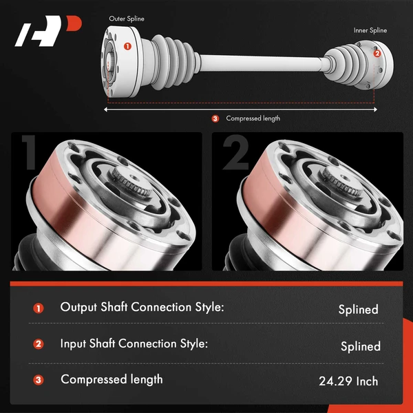 1-Pc CV Axle Shaft Assembly Front Passenger Side A-Premium APCVA2312