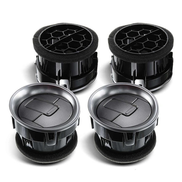 4 Pcs Satin Metallic Finish AC Heater Dash Air Vent Louver for Ford F-150 09-14