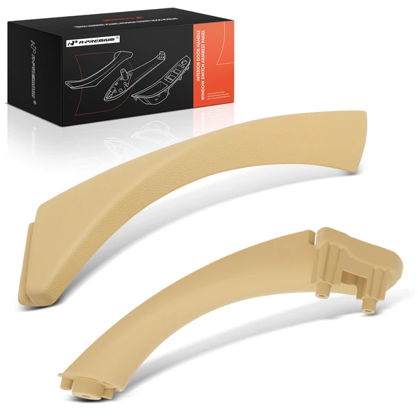 2 Pcs Passenger Beige Interior Door Pull Handle Trim Set for BMW E90 F30 328i 07-12