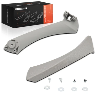 2 Pcs Passenger Gray Interior Door Pull Handle Trim Set
