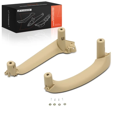 2 Pcs Driver & Passenger Beige Door Pull Handle Panel