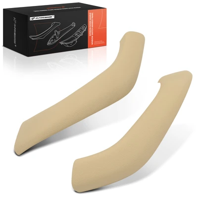 2 Pcs Driver & Passenger Beige Interior Door Pull Handle Trim Cover Set