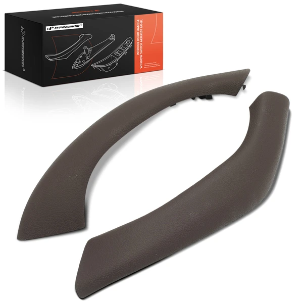 2 Pcs Driver & Passenger Mocha Interior Door Pull Handle Trim Cover Set for BMW X1