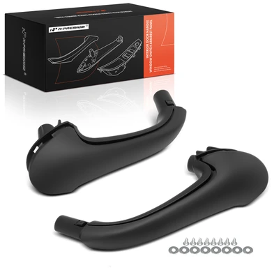 2 Pcs Front Black Interior Door Pull Handle