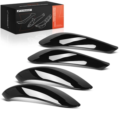 4 Pcs Front & Rear Black Interior Door Pull Handle Trim Cover Set