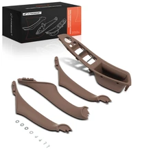 4 Pcs Driver & Passenger Red Brown Interior Door Handle Panel Cover Trim Set