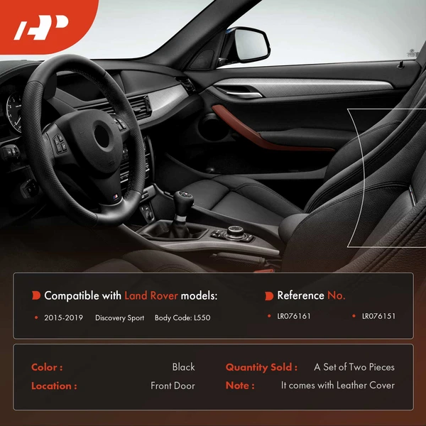 2 Pcs Front Interior Door Pull Handle for Land Rover Discovery Sport L550 2015-2019