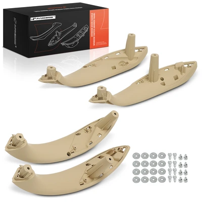 4 Pcs Front & Rear Beige Interior Door Handle Trim Set