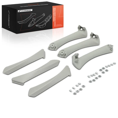 6 Pcs Driver & Passenger Gray Interior Door Pull Handle Trim Set