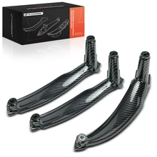 3 Pcs Driver & Passenger Carbon Fiber Pattern Door Pull Handle Panel for 2007-2013 BMW X5