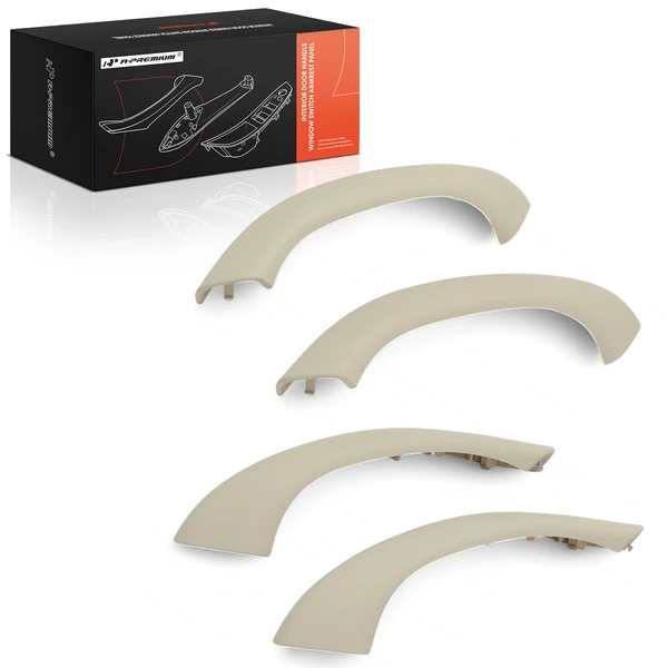 4 Pcs Driver & Passenger Oyster Interior Door Pull Handle Trim Cover Set for BMW X1