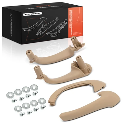 2 Pcs Front Beige Interior Door Pull Handle