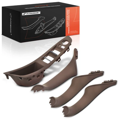 4 Pcs Driver & Passenger Mocha Interior Door Handle Panel Cover Trim Set