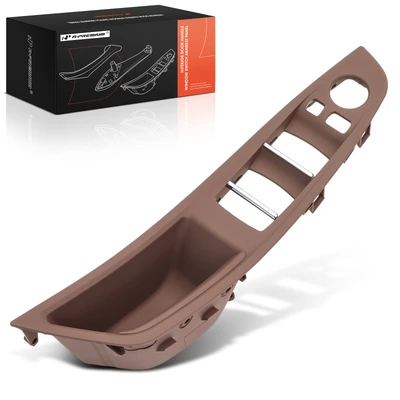 Front Driver Red Brown Interior Door Handle Window Switch Armrest Panel