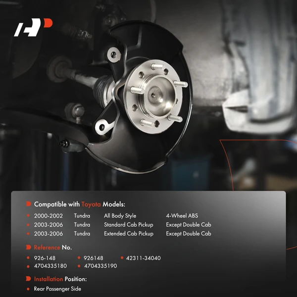 Rear Passenger Drive Axle Shaft Assembly for Toyota Tundra 2000-2006 Except Double Cab