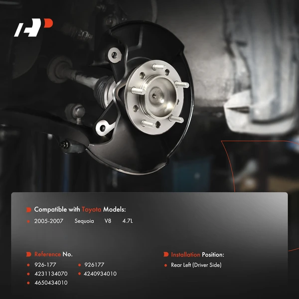 Rear Driver Drive Axle Shaft Assembly for Toyota Sequoia 2005-2007 V8 4.7L