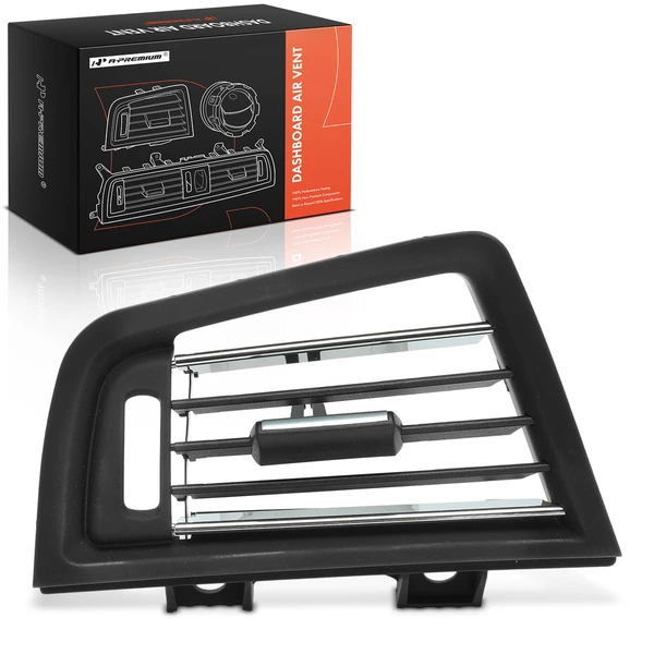 Black & Chrome Driver Console Grill Dash AC Air Vent for BMW F10 520i 528i 530i