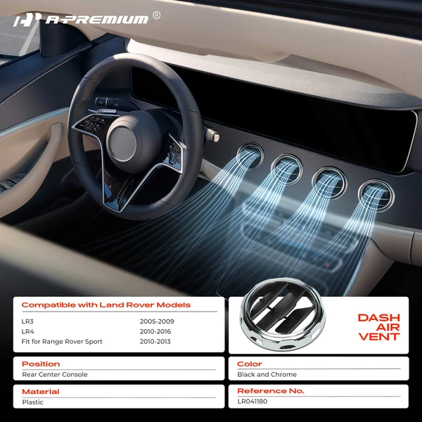 Rear Center Console Air Vent Grille Bezel for Land Rover LR3 2005-2009 LR4 2010-2016
