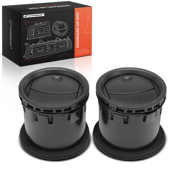 2 Pcs Black AC Heater Air Vent HVAC Vent Duct for Ford F-150 2004-2008 Lincoln Mark LT