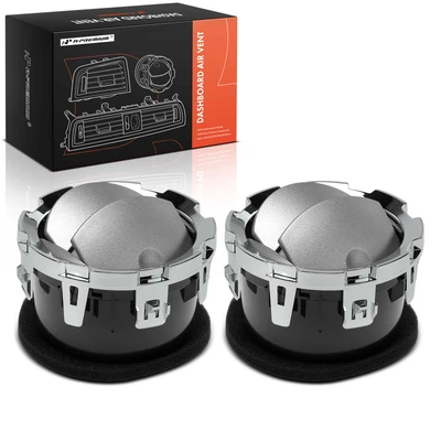 2 Pcs Chrome Silver AC Heater Air Vent