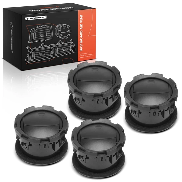 4 Pcs Dash AC Heater Air Vent Black for Ford F-250 Super Duty 2011-2016 F-350 Super Duty