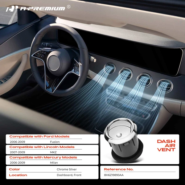 4 Pcs Dash Board AC Air Vent Louvre for Ford Fusion Mercury Milan Lincoln MKZ